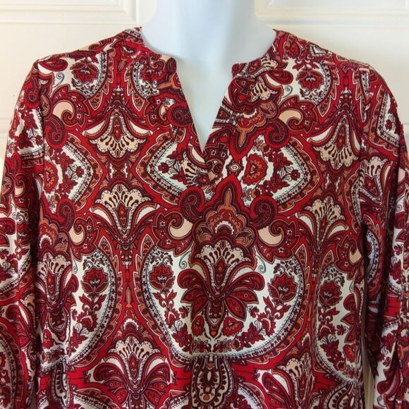New Directions paisley print 3/4 sleeve dress - Picture 2 of 12